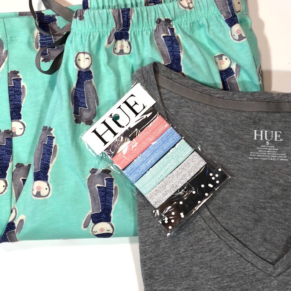 NWT HUE Long Sleeve Penguin Pajama Set - Picture 8 of 8
